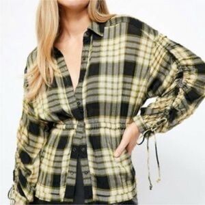 Women's Green Free People Pacific Dawn Plaid Shirt